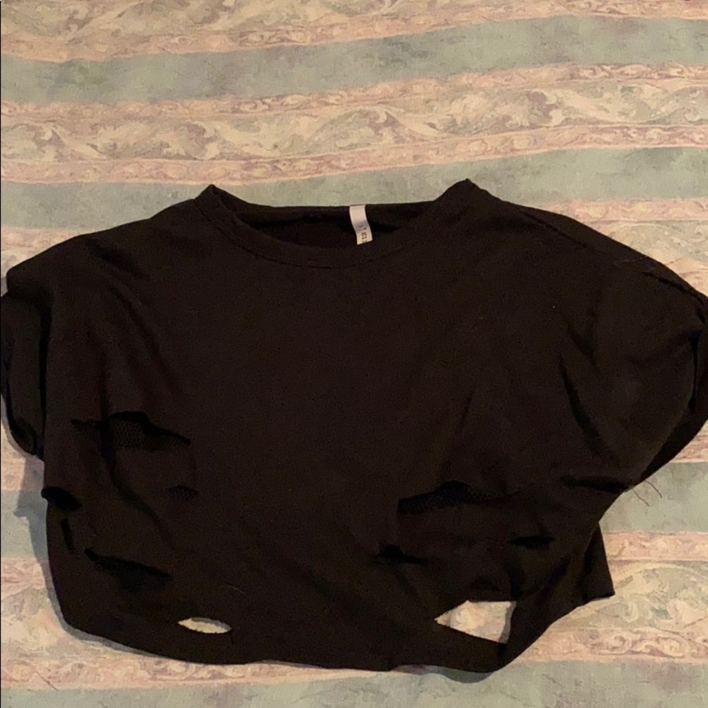 Ripped crop top tee